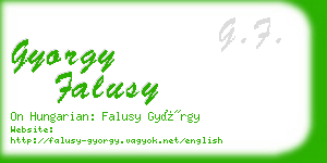 gyorgy falusy business card